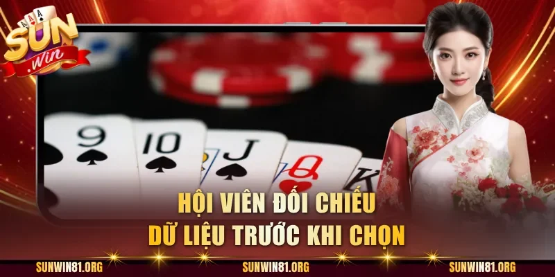 Hội viên đối chiếu dữ liệu trước khi chọn