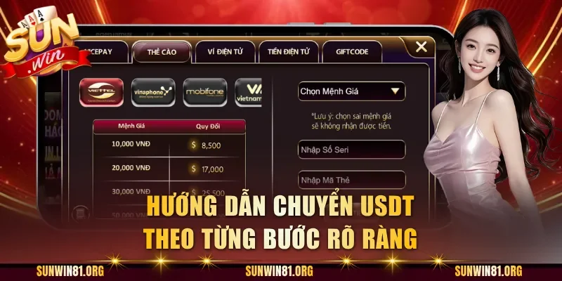 Hướng dẫn chuyển USDT theo từng bước rõ ràng